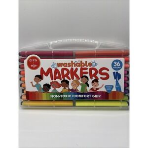 36 Colors Packs Washable  Markers None Toxic/Comfort Grip.